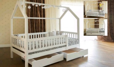 Детская кровать домик Викки New Венгер с 2мя ящиками Детская кроватка домик Bиkkи New Венгер 