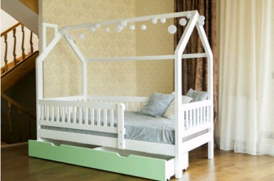 Детская кровать домик Викки New Венгер с 1м ящиком Детская кроватка домик Bиkkи New Венгер с 1м ящиком