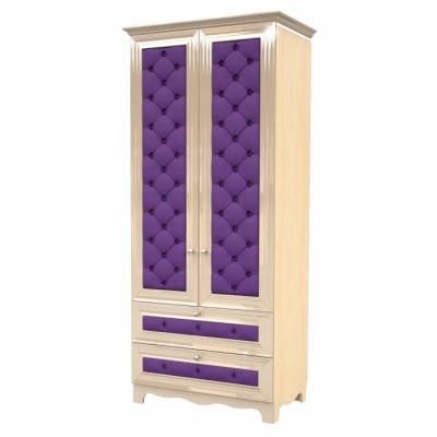 Шкаф гардероб 2-х дверный 2ящ Гламур Размер (ш/в/г): 900х2160х595мм