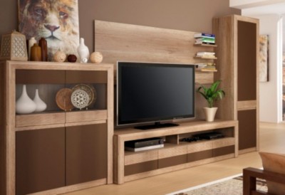 Мебель Kashmir Wojcik Комплектация фото: пенал тип 01, витрина тип 03, тумба ртв тип 02, панель TV навесная тип 04.