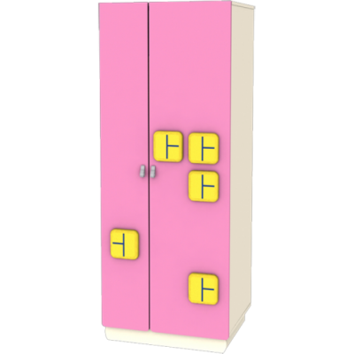 Детский шкаф Терем с окошками (5 шт.) Размеры (ш/в/г): 680х1650х550 мм