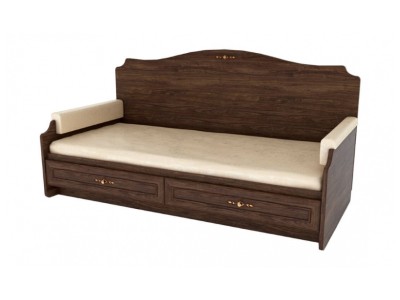 Кровать-диван с мягкой боковиной Джентел K 8-225 Размер (ш/в/г): 2070х1080х980 мм 
Спальное место: 2000х900 мм