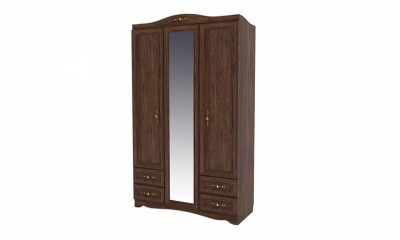 Шкаф гардероб 3 дверный Джентел ШГ 8-44 Размер (ш/в/г): 1350х2130(2260)х560 мм