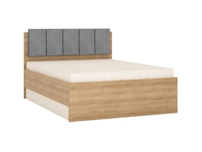 Кровать 140 с подъемным механизмом Lyon Light тип Z02 Wojcik Преимущество кровати - обитое изголовье, которое не только выглядит красиво, но и деликатно и приятно на ощупь.