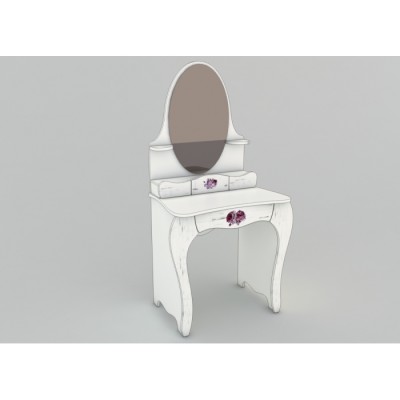 Стол трюмо с зеркалом СТ 4-3 Прованс Шебби Шик Размер (ш/в/г): 800x1500x510 мм